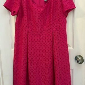Rabbit Rabbit Rabbit Petite bright Pink  Dress 14P zipper back spring summer